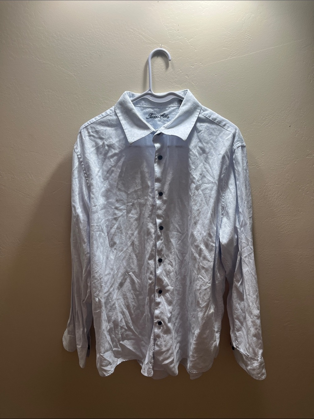 Men's Light Blue Button-Up Shirt by
